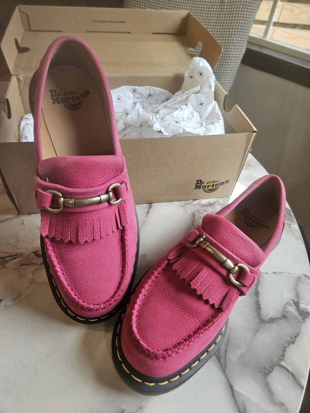 Dr. Martens Women’s Pink Kiltie Loafers